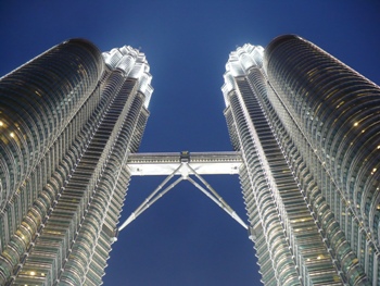 This macro photo of Malaysia's Petronas Towers located in Kuala Lumpur was taken by an unidentified photographer from the Netherlands.